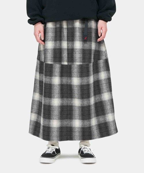 グラミチ★ ウールプレイティドスカート　ギンガムチェック　サイズS GRAMICCI (グラミチ) WOOL PLEATED SKIRT / ウールプレイティド