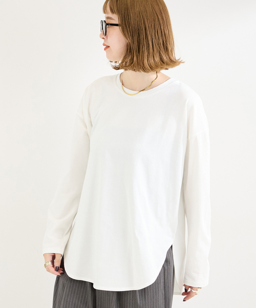 B.C STOCK（ベーセーストック） tシャツ 「追加4」裾ラウンドロンTEE 