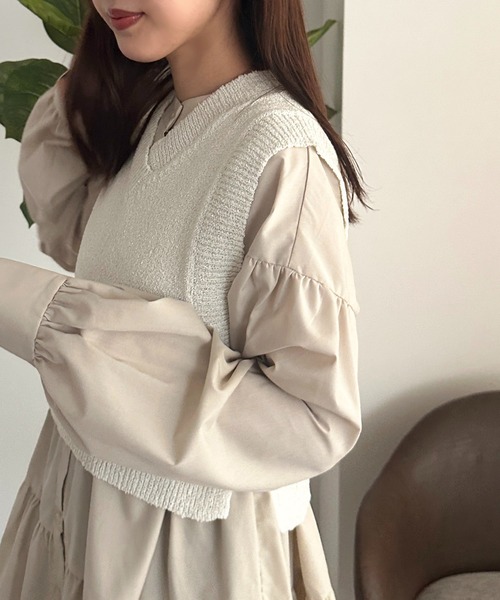 apres jour mignon ベスト ジレ アソートクロップドノースリーブ