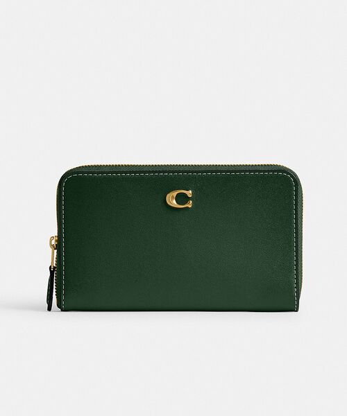 極美品現行COACH エッセンシャルジッパー折財布ミディアム ジップ CS718 COACH ジッパー折財布☆エッセンシャル ミディアム ジップ CS718