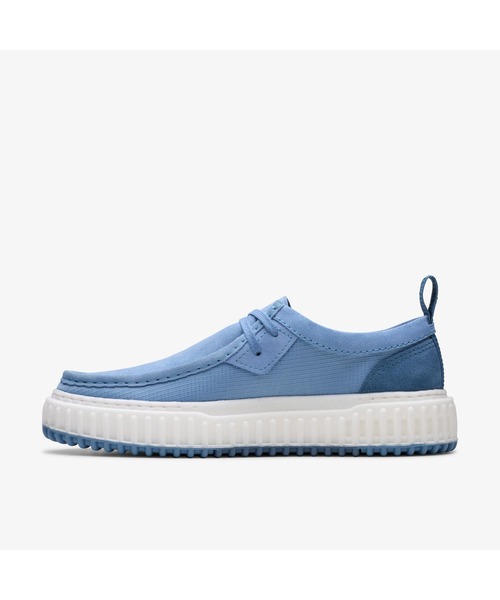 Clarks スニーカー 軽量 ボートシューズ ブルー ダークサンド Clarks デッキシューズ Torlite Lo / トーライトロー(デニム