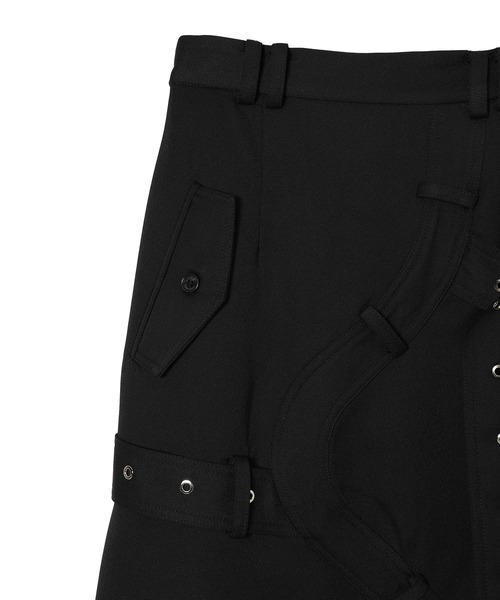 スカート rokh ASYMMETRIC BELTED SKIRT R24SF202の画像