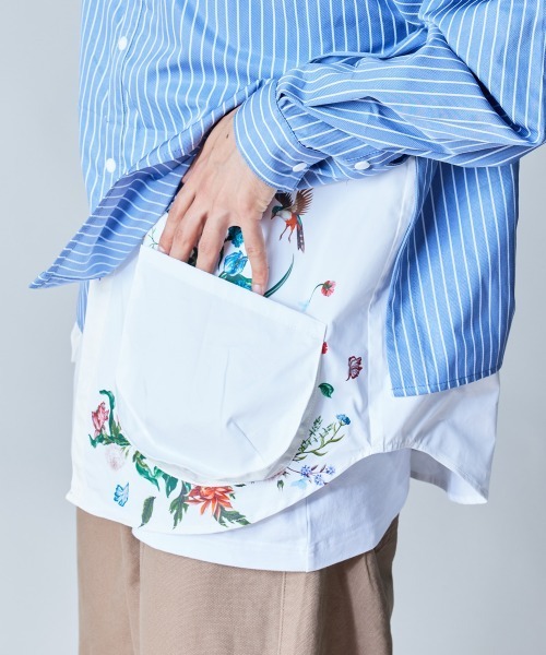 rehacer（レアセル） シャツ : Garden Stripe Shirt Jacket / ガーデン