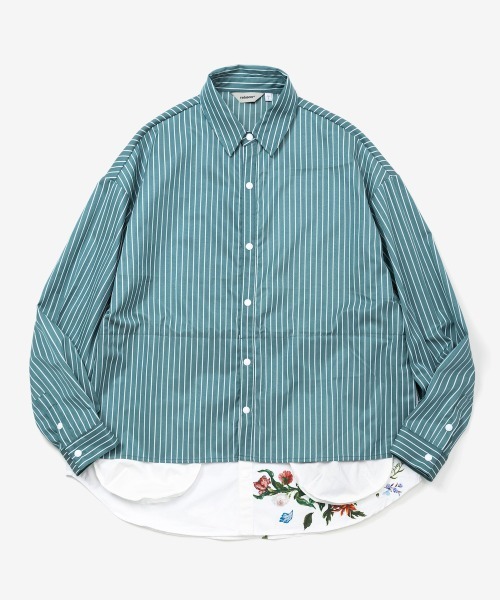rehacer（レアセル） シャツ : Garden Stripe Shirt Jacket / ガーデン