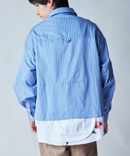 rehacer（レアセル） シャツ : Garden Stripe Shirt Jacket / ガーデン