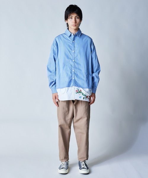 rehacer（レアセル） シャツ : Garden Stripe Shirt Jacket / ガーデン