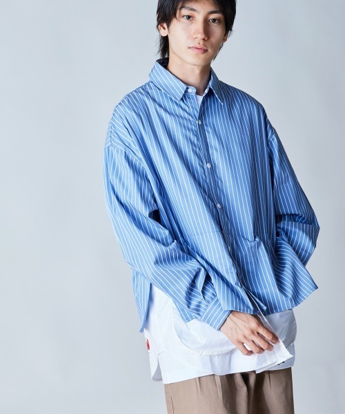 rehacer（レアセル） シャツ : Garden Stripe Shirt Jacket / ガーデン