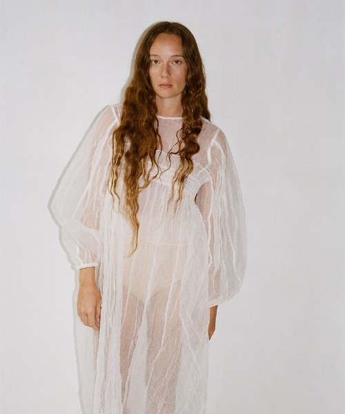 ブラウス シャツ Recycle Organdy Pleats Top レディース