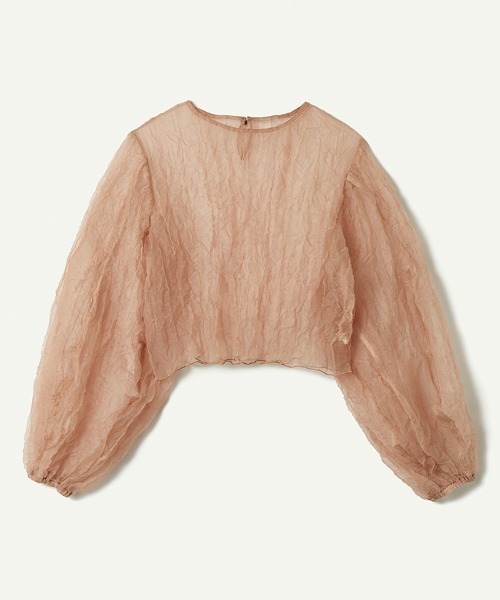 シャツ+ブラウス(長袖+七分) leinwande Recycle Organdy Pleats Top leinwande（ラインヴァンド） ブラウス シャツ Recycle Organdy Pleats