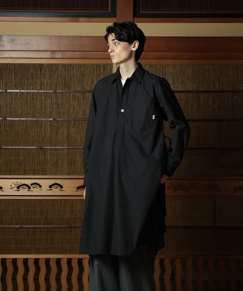 ブラウス シャツ Silk Long Shirts/シルクロングシャツ レディース メンズ