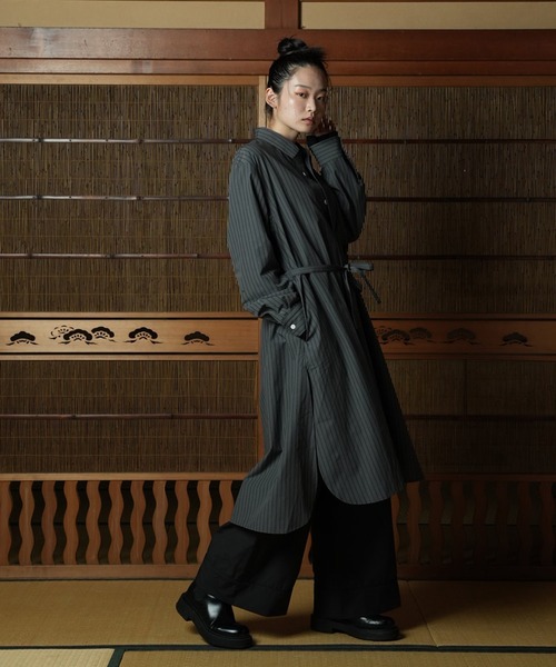 WITH OR WITHOUT ブラウス シャツ Silk Long Shirts/シルクロング