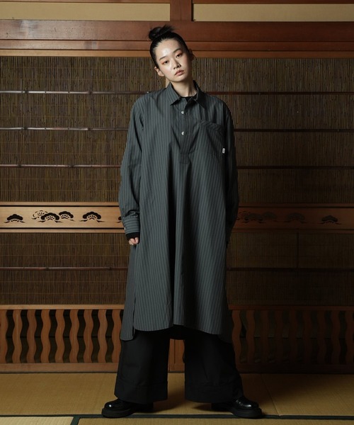 WITH OR WITHOUT ブラウス シャツ Silk Long Shirts/シルクロング