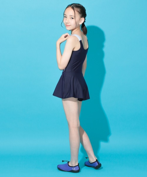 FILA 水着 キュロット一体型スクール水着 キッズ 子供 女の子