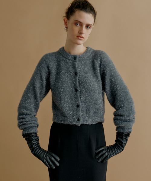 カーディガン 「kiehtova」GLITTER SHAGGY KNIT KTWR11 レディース