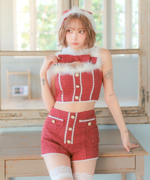 即発送可能！tika サンタコス　ピンク　商品番号 st253001 Tika サンタ コスプレ コスプレ衣装 サンタコス サンタさん