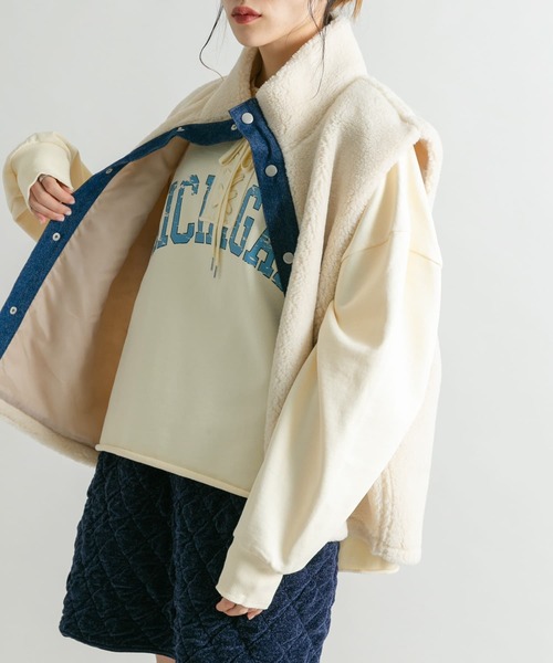 トレーナー スウェット カコウロゴウラケＬＳ  580991 レディース トレーナー スウェット カレッジロゴスウェット レディース
