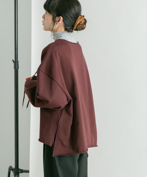 トレーナー スウェット 「EVER AFTER」バックデザインスウェット / トレーナー / 長袖「WEB限定」 レディース DEVICE トレーナー スウェット 薄手 ボリュームスリーブ