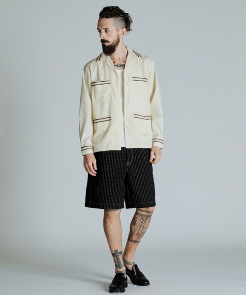 SCHOTT キューバシャツ　アイボリー Schott CUBA SHIRT キューバシャツ ベージュ アイボリー - メルカリ