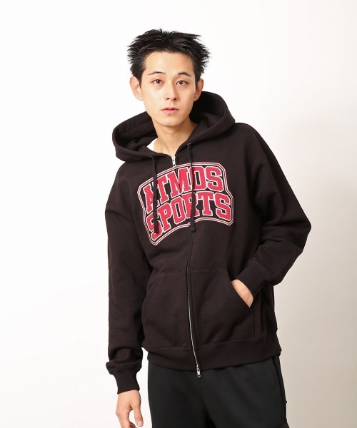 パーカー atmos College Logo Zip-up Hooded Sweatshirt / アトモス カレッジ ロゴ ジップアップ フーデッ | atmos
