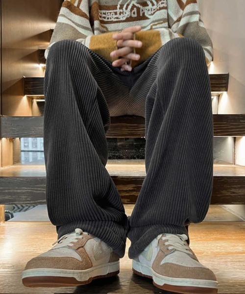 B.R.U コーデュロイパンツ FREE グレー メンズ : ZOZOTOWN Yahoo!店