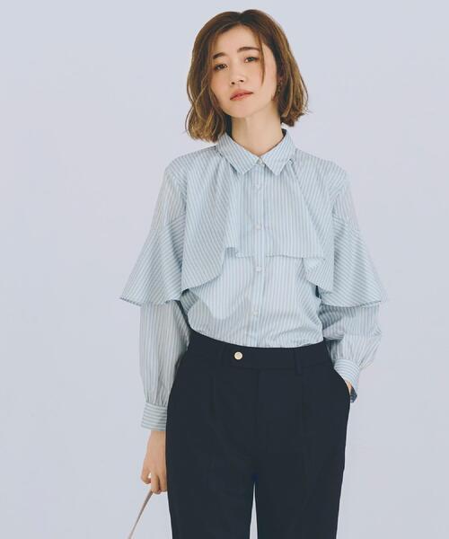 プープレ ブラウス peu pres（プープレ）の「いちごボーダー 後ろあきブラウス