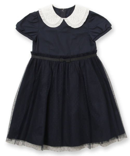 【にこちゃんページ.*・゜CHOPIN deux ♡4点】 130 CHOPIN deux」 「KIDS」半袖ワンピース 130cm ネイビー キッズ