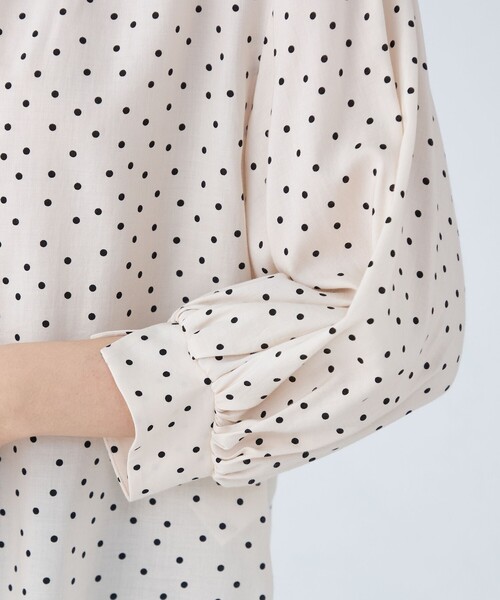 ブラウス　ドッド　Ballsey ブラウス Ballsey ブラウス シャツ ドットプリント フリルネックブラウス