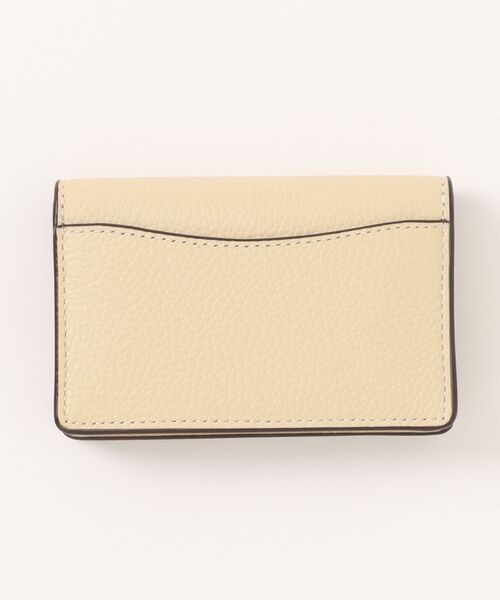 美品　コーチ　エッセンシャル ビジネス　カードケース ベージュ レザー　名刺入れ COACH 名刺入れ エッセンシャル ビジネス カード ケース