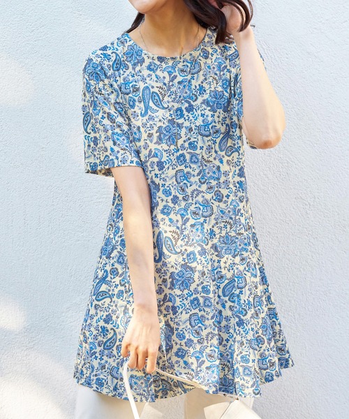 チュニック（柄：ペイズリー）｜ワンピース、チュニック