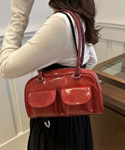 shopnikoniko（ショップにこにこ） ボストンバッグ 横長バッグ