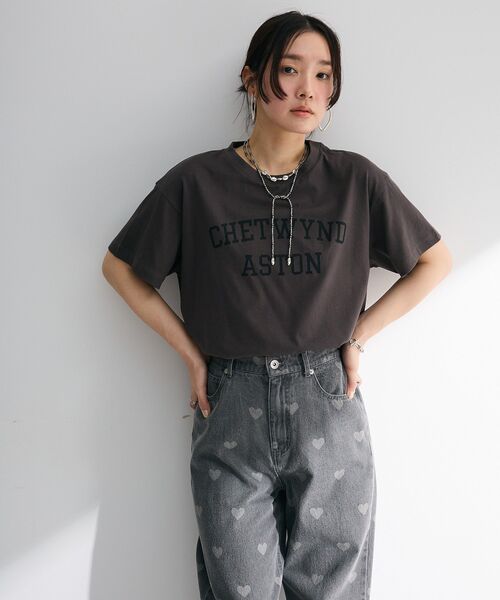 Green Parks tシャツ 汗染み防止カレッジロゴボックスTシャツ