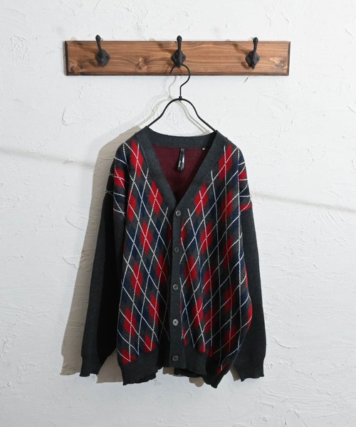 「Anytime Songs」 ニットカーディガン MEDIUM チャコール メンズ_画像3