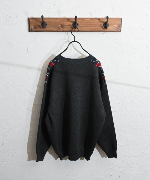 「Anytime Songs」 ニットカーディガン MEDIUM チャコール メンズ_画像4