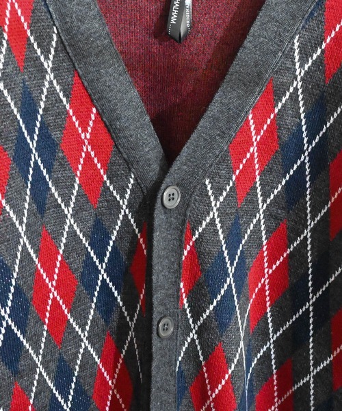 「Anytime Songs」 ニットカーディガン MEDIUM チャコール メンズ_画像5