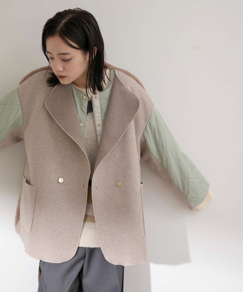 新品　今季　エイミーロウ　 Eimee Law ノーカラーパイピングジャケット 新品 今季 エイミーロウ Eimee Law ノーカラーパイピングジャケット