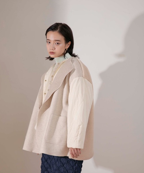 Eimee Law（エイミーロウ） ノーカラージャケット 38 モカ レディース