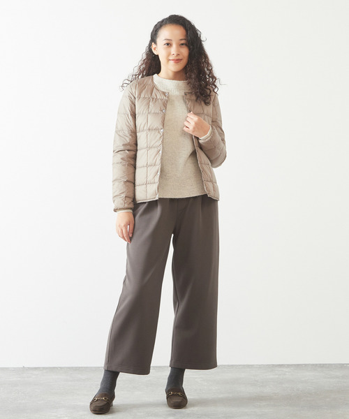 「MELROSE claire」 「TAION」ダウンジャケット 3 ダークネイビー レディース_画像3