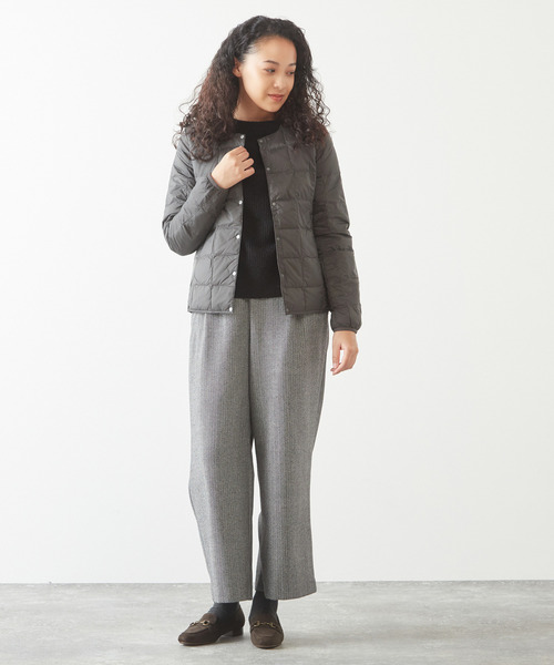 「MELROSE claire」 「TAION」ダウンジャケット 3 ダークネイビー レディース_画像8