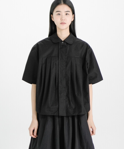 ユノイア　eunoia ポプリンタックシャツ Bshop ブラウス シャツ eunoia | ポプリンタックシャツ WOMEN