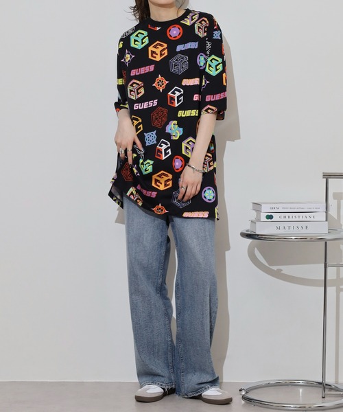 tシャツ GUESS CARINA LONG T-SHIRT TEEシャツ レディース GUESS tシャツ CARINA LONG T-SHIRT TEEシャツ レディース