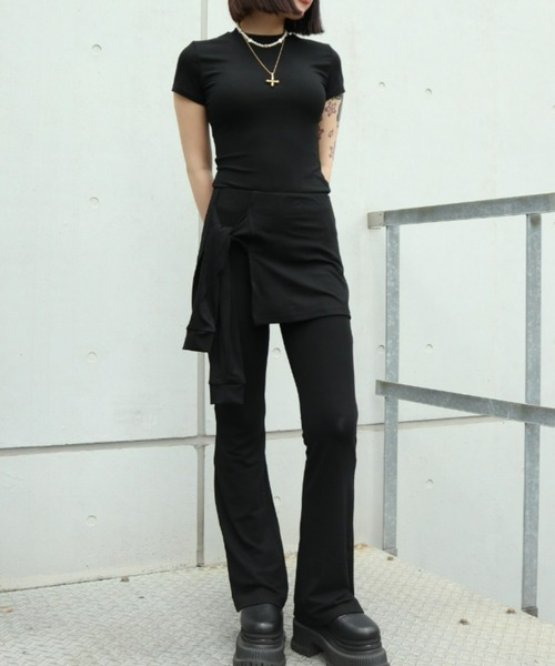 FIG&VIPER ビジュー付きパンツ FIG&VIPER セットアップ フィットT＆スカパンSET レディース