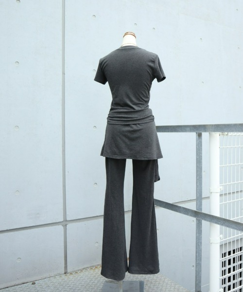 FIG&VIPER ビジュー付きパンツ FIG&VIPER セットアップ フィットT＆スカパンSET レディース