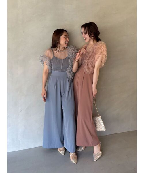 LAGUNAMOON パンツドレス LADYバイカラーメロードッキング