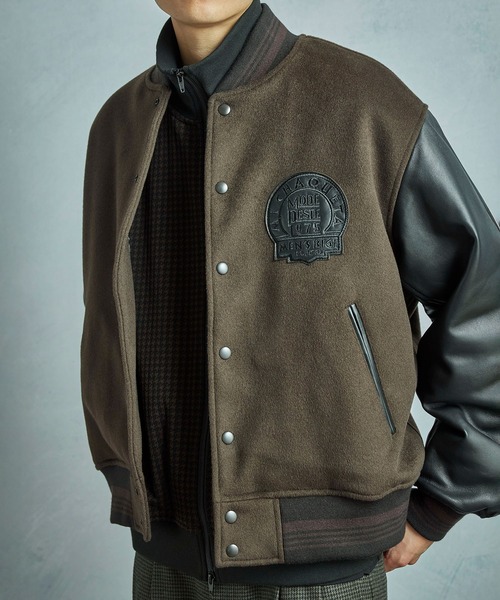 ブルゾン アウター 「50th Anniv . 中田 慎介」WOOL MELTON STADIUM JAMPER メンズの画像