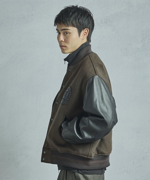 ブルゾン アウター 「50th Anniv . 中田 慎介」WOOL MELTON STADIUM JAMPER メンズの画像