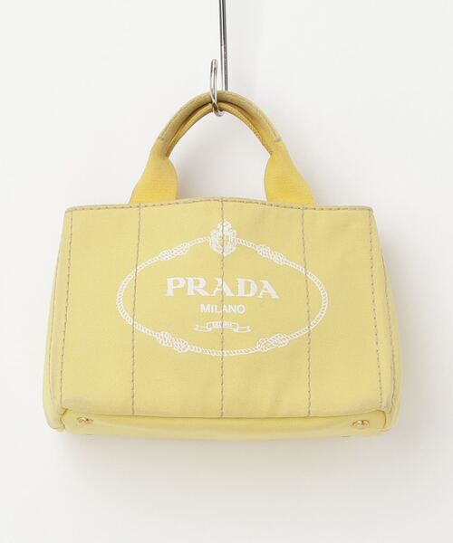 PRADA 「PRADA」 カナパ ハンドバッグ - イエロー レディース