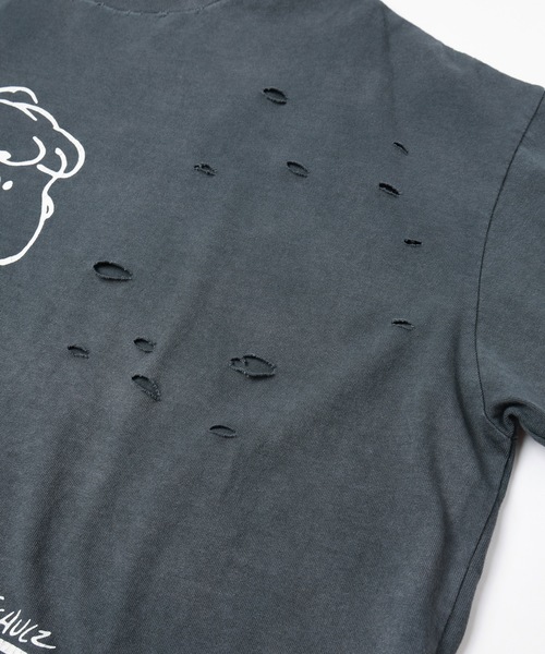 DISCOVERED（ディスカバード） tシャツ PEANUTSxDISCOVERED DAMAGE