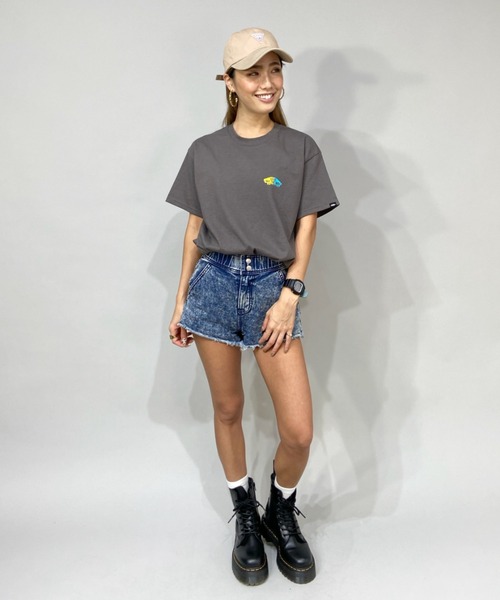 「VANS」 半袖Tシャツ S ブラック レディース