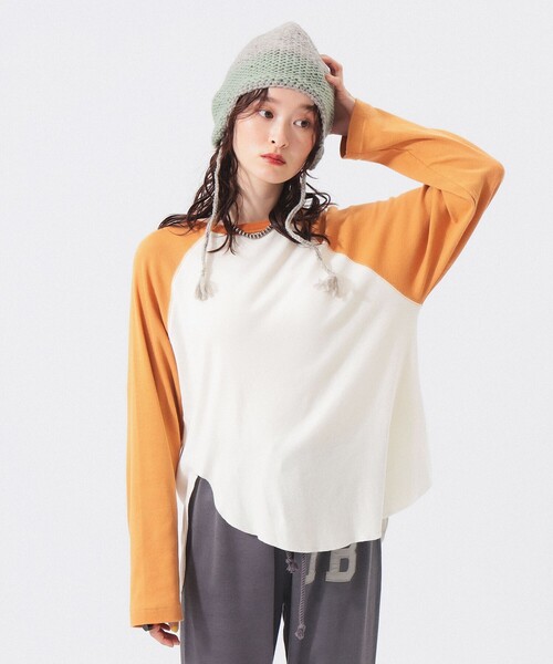 tシャツ クレイジー ベースボール ロングスリーブ レディース