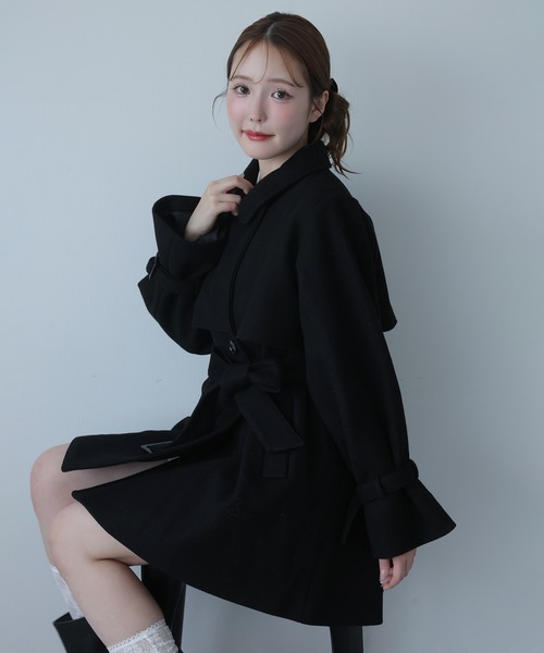 【DRESSTERIOR 】　墨黒　コート　Sideポケット　クリーニング済み SL】3WAY スタンドカラーコート/ブラック/WATERPROOF（SLR2303